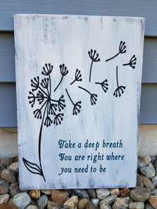 Dandelion decor sign