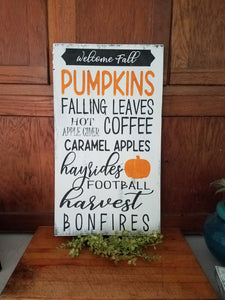 Welcome Fall Pumpkins Fall decor