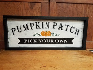 Pumpkin Patch Framed sign