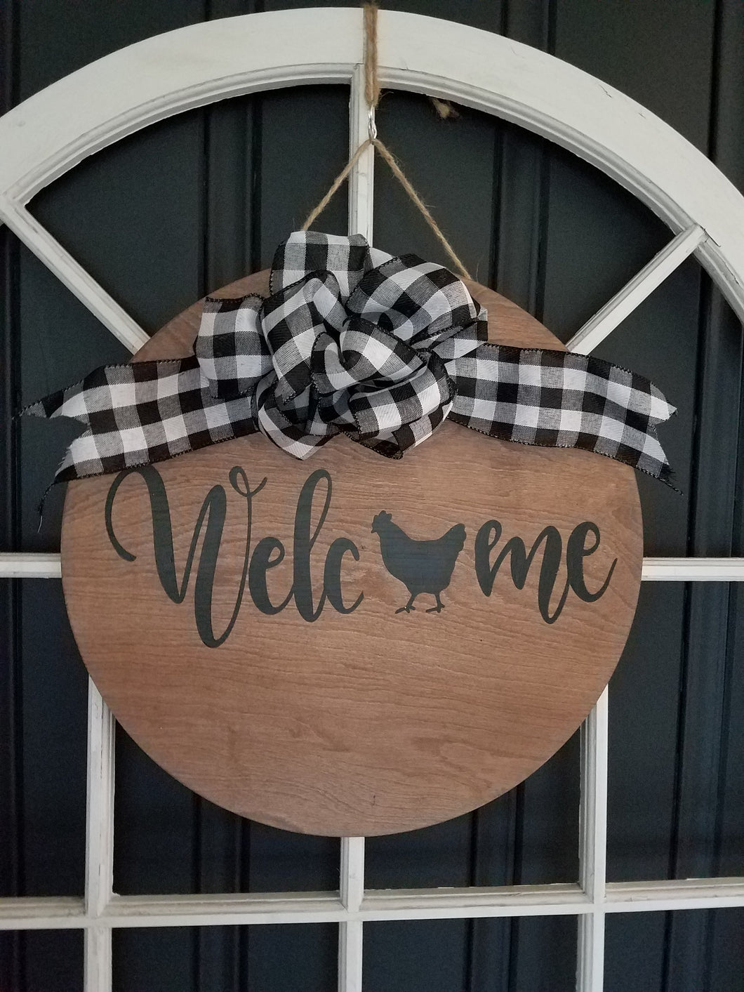 Welcome Door hanger with Chicken