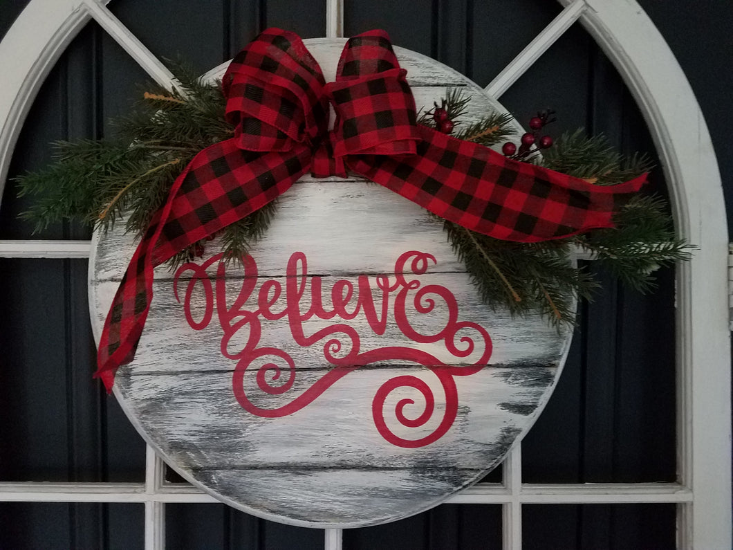 Believe Door Hanger