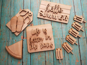 Summer flip flop Tiered Tray kit