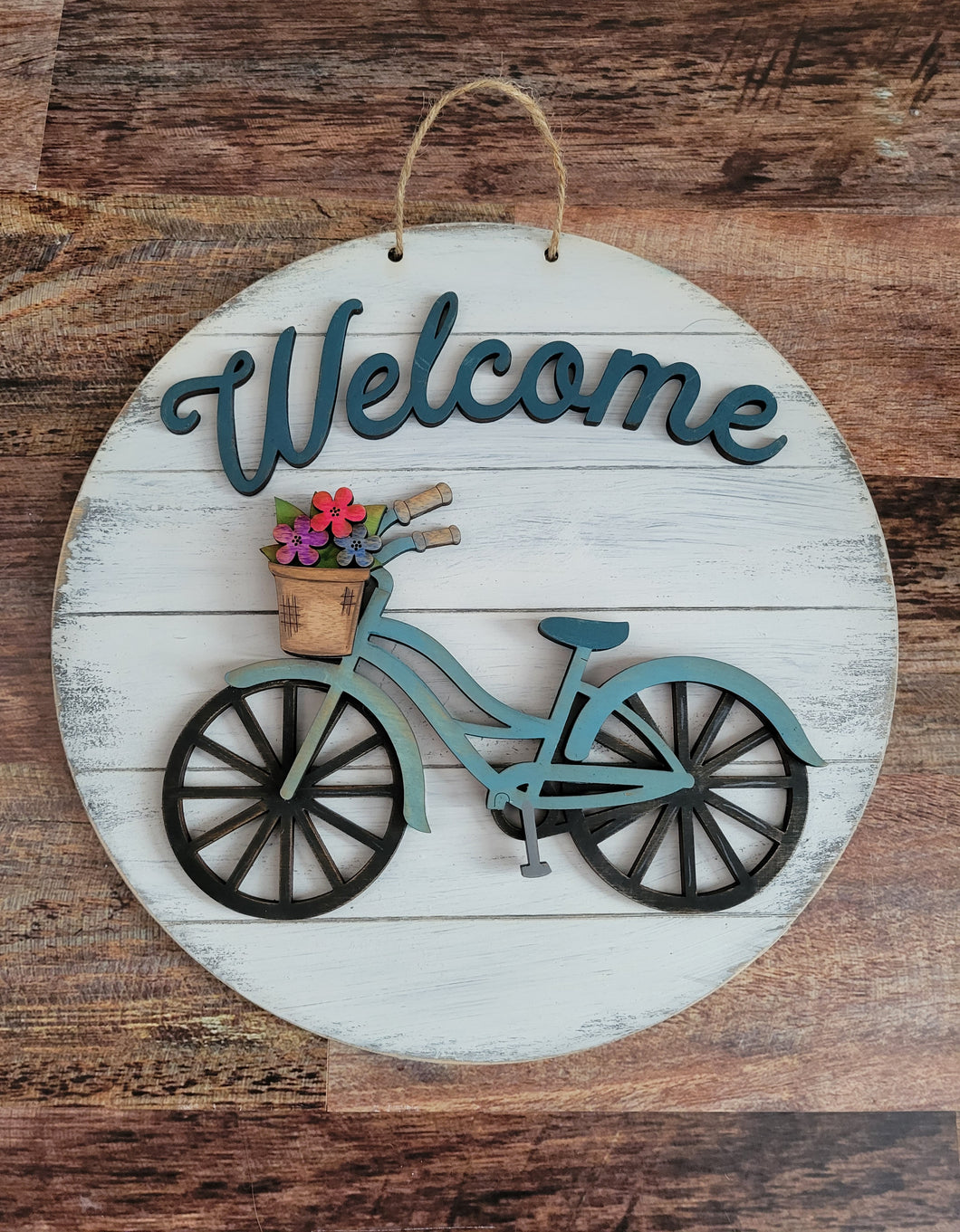 Vintage Bicycle Door Hanger