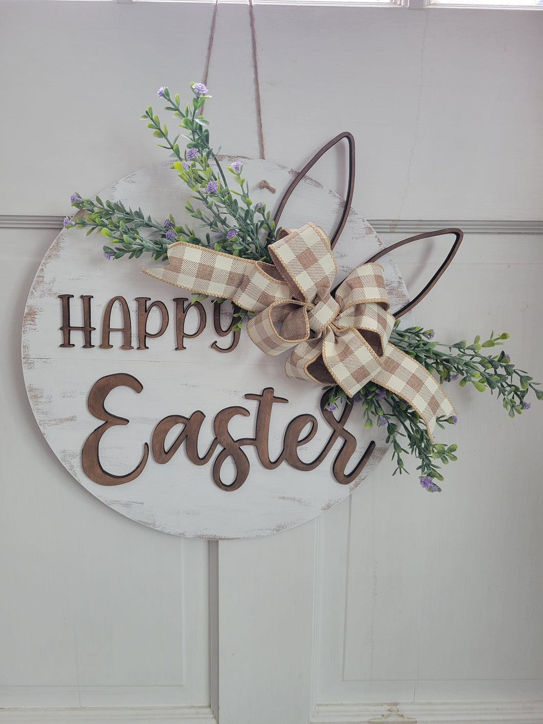Happy Easter Bunny Ears Door Hanger